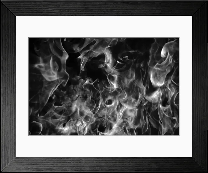 Framed Print : Fire blaze flames on black background Framed Print : Fire blaze flames on black background