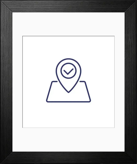 Framed Print : roadmap line icon on white Framed Print : roadmap line icon on white