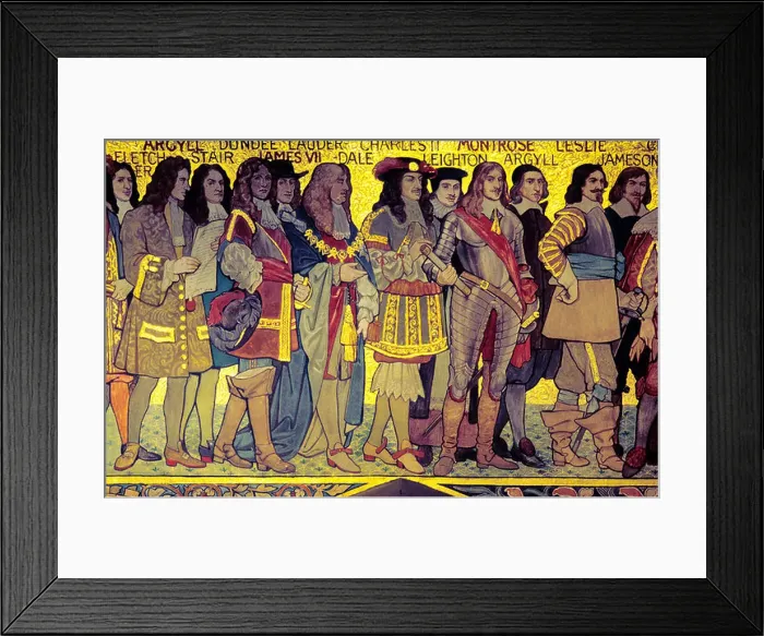 Framed Print : Edinburgh Scottish National Portrait Gallery mosaic Frieze depicting important famous characters from Scottish history Framed Print : Edinburgh Scottish National Portrait Gallery mosaic Frieze depicting important famous characters from Scottish history