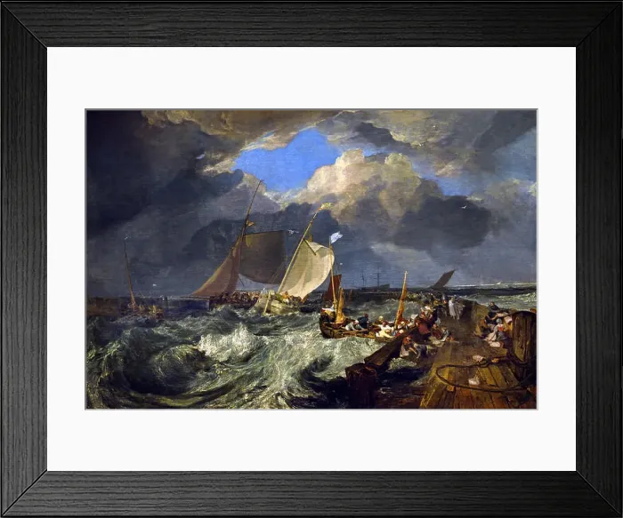 Framed Print : Calais Pier (An English Packet Arriving) 1803 by Joseph Mallord William Turner 1775–1851 United Kingdom Framed Print : Calais Pier (An English Packet Arriving) 1803 by Joseph Mallord William Turner 1775–1851 United Kingdom