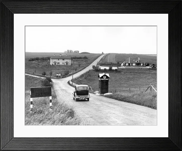 Framed Print : Stonehenge ahead, Wiltshire, 1930 Framed Print : Stonehenge ahead, Wiltshire, 1930
