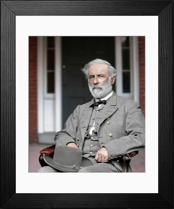 Framed Print : This is a colorized vintage photo of General Robert E Framed Print : This is a colorized vintage photo of General Robert E