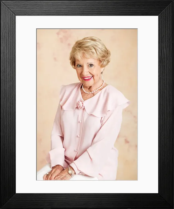 Framed Print : Portrait of a beautiful blond senior woman in her eighties Framed Print : Portrait of a beautiful blond senior woman in her eighties