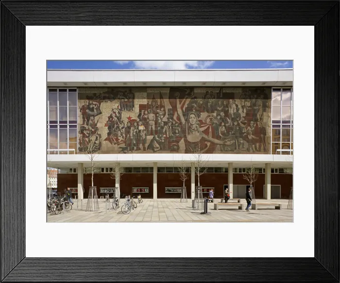 Framed Print : Large Socialist Realist mosaic on the Soviet-built Palace of Culture or Kulturpalast, Dresden, Saxony, Germany Framed Print : Large Socialist Realist mosaic on the Soviet-built Palace of Culture or Kulturpalast, Dresden, Saxony, Germany
