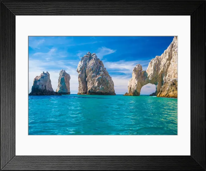 Framed Print : The Arch, Baja California, Mexico, Sea Arch at Land's End, Tip of Baja Pennisula at Cabo San Lucas