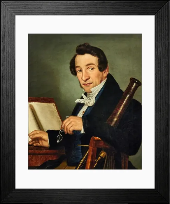 Framed Print : Ritratto del fagottista Giuseppe Tamplini - olio su tela - Luigi Trecourt - 1845 - Roma, Galleria Carlo Virgilio & C Framed Print : Ritratto del fagottista Giuseppe Tamplini - olio su tela - Luigi Trecourt - 1845 - Roma, Galleria Carlo Virgilio & C