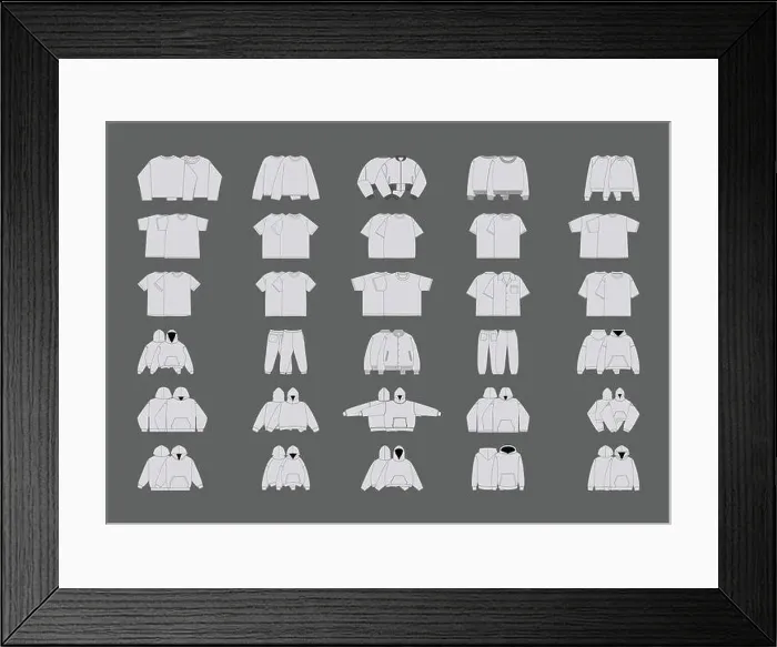 Framed Print : Streetwear Mockups and Fashion Vector Bundle Pack - Fashion Design Tech Pack Template - Procreate Mockup Framed Print : Streetwear Mockups and Fashion Vector Bundle Pack - Fashion Design Tech Pack Template - Procreate Mockup