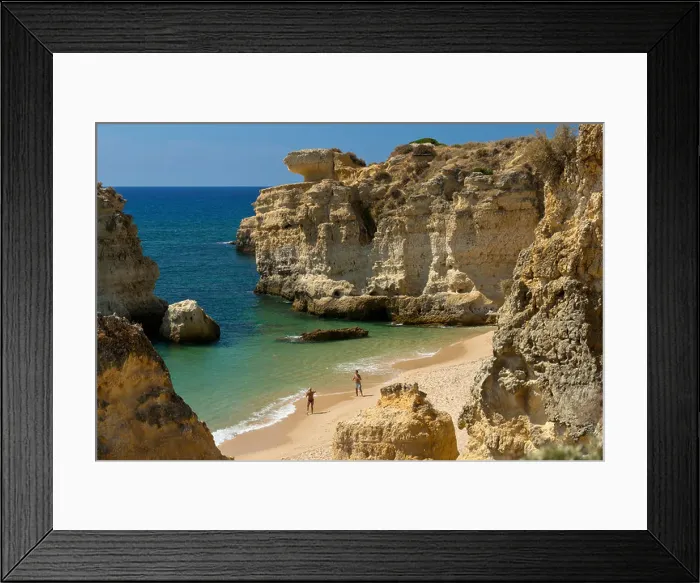 Framed Print : Portugal, the Algarve, Praia de São Rafael, near Albufeira with one couple playing beach tennis Framed Print : Portugal, the Algarve, Praia de São Rafael, near Albufeira with one couple playing beach tennis