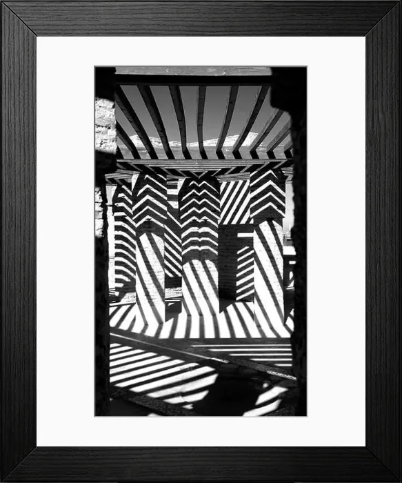 Framed Print : Stripes Shadows casting stripes and lines on a building in Morocco Framed Print : Stripes Shadows casting stripes and lines on a building in Morocco