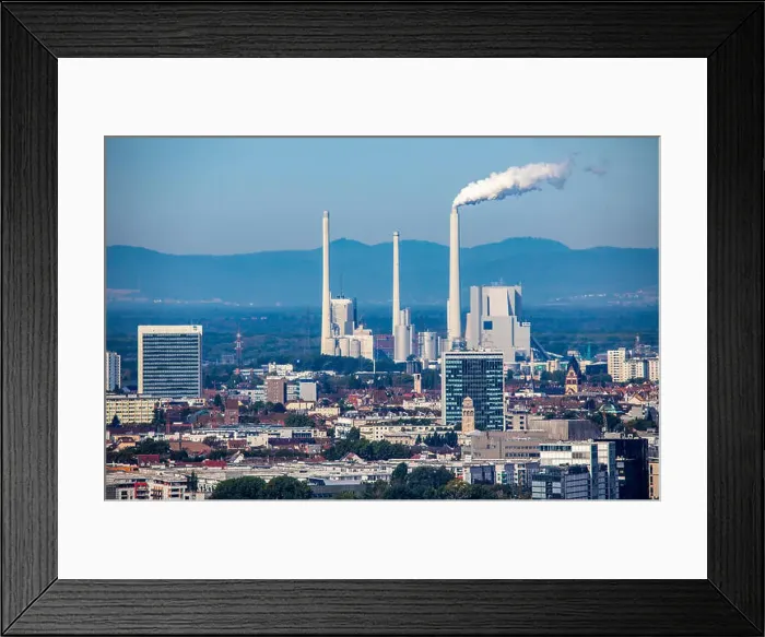 Framed Print : View over Karlsruhe, inner city Framed Print : View over Karlsruhe, inner city