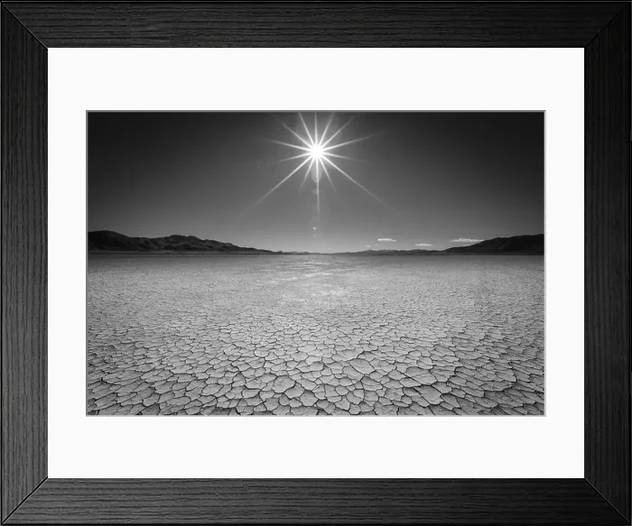 Framed Print : Black and white of the Black Rock Desert in Northern Nevada Framed Print : Black and white of the Black Rock Desert in Northern Nevada
