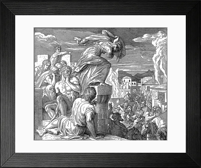 Framed Print : The fratricide Abimelech's dead Framed Print : The fratricide Abimelech's dead