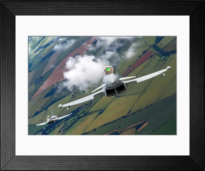 Framed Print : Royal Air force (RAF) Eurofighter Typhoon in flight Framed Print : Royal Air force (RAF) Eurofighter Typhoon in flight