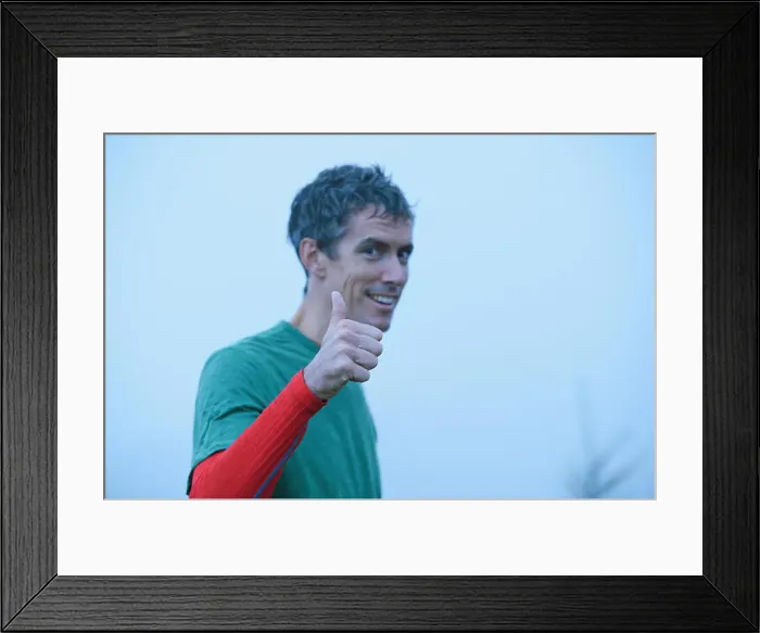 Framed Print : Caucasian man portrait during a mountain hike Framed Print : Caucasian man portrait during a mountain hike