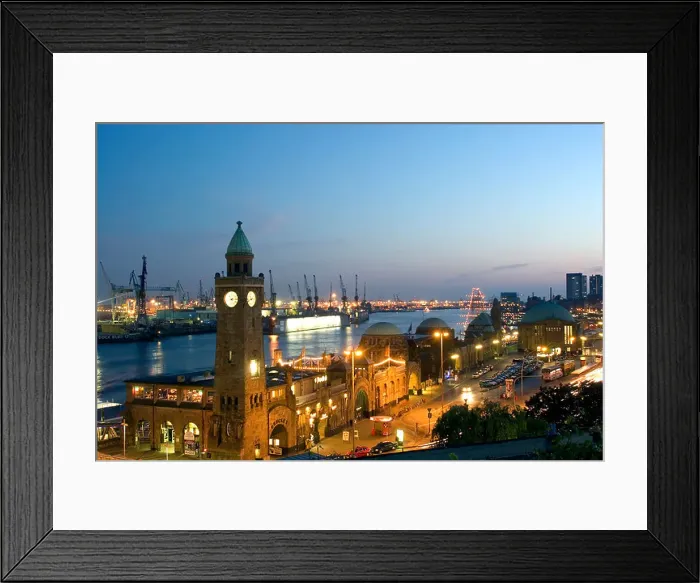 Framed Print : Landungsbrucken Port of Hamburg St Pauli Hamburg Germany Europe Framed Print : Landungsbrucken Port of Hamburg St Pauli Hamburg Germany Europe