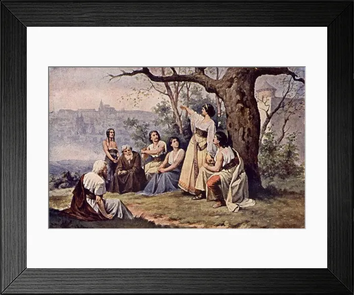 Framed Print : Libuše Libussa or historically Lubossa Libuse prophesied and founded the city of Prague in the 8th century Framed Print : Libuše Libussa or historically Lubossa Libuse prophesied and founded the city of Prague in the 8th century