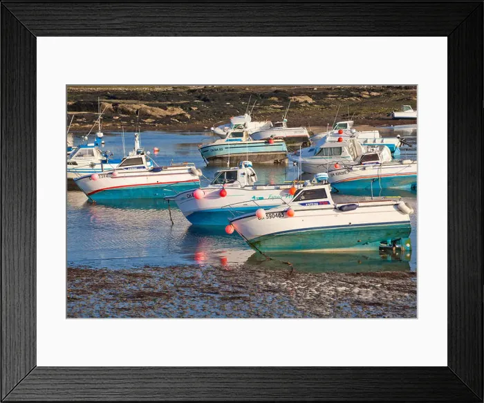 Framed Print : Harbour of Barfleur at low tide Framed Print : Harbour of Barfleur at low tide