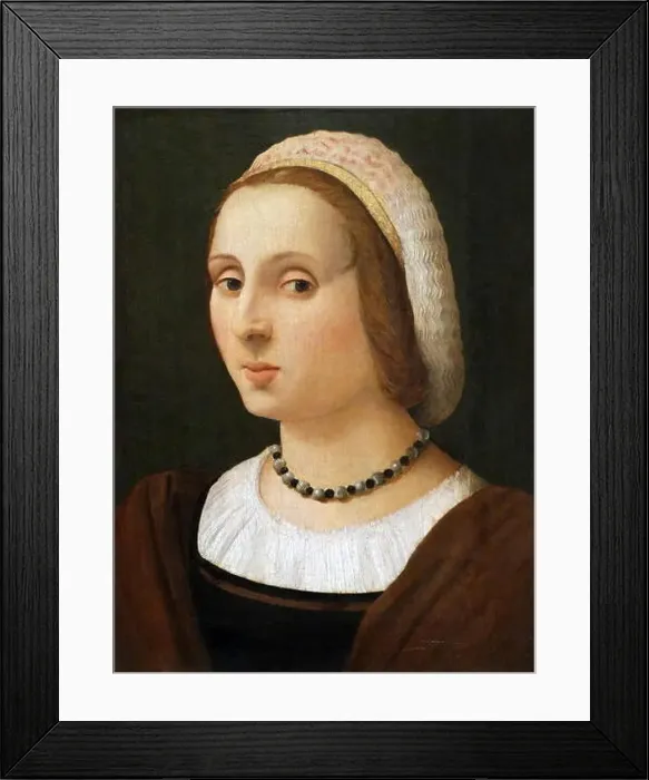 Framed Print : Painting titled Portrait of a Lady by Vincenzo Tamagni (1492-1516) Italian painter of the Renaissance