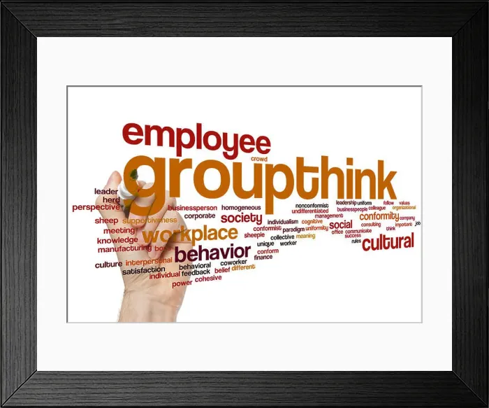 Framed Print : Groupthink concept word cloud background Framed Print : Groupthink concept word cloud background