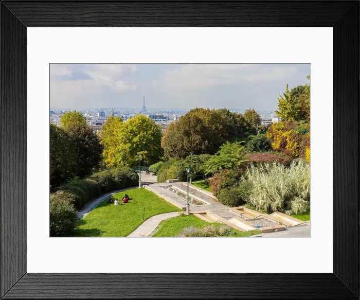 Framed Print : France, Paris, view of the Belleville Park from rue des Envierges