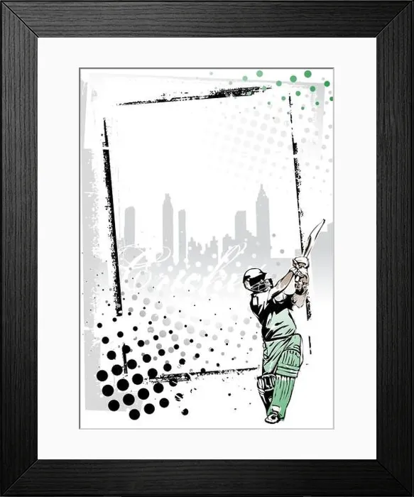 Framed Print : cricket poster background Framed Print : cricket poster background