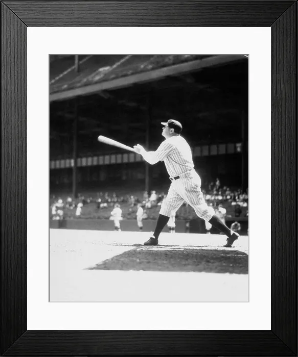 Framed Print : Babe Ruth at bat, 1934 Framed Print : Babe Ruth at bat, 1934