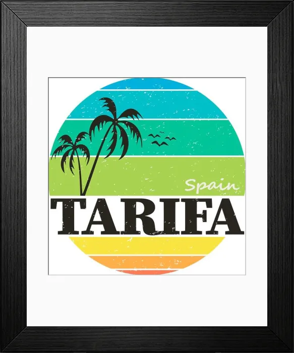 Framed Print : Spain, Tarifa, poster, banner, flyer, postcard, typography, t-shirt graphics, vector Framed Print : Spain, Tarifa, poster, banner, flyer, postcard, typography, t-shirt graphics, vector