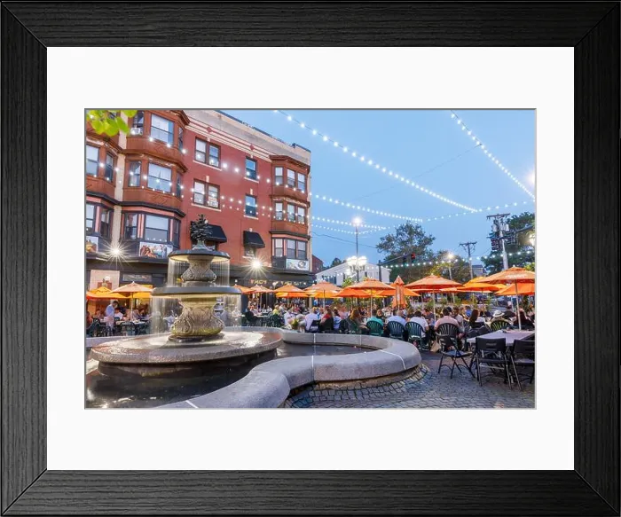 Framed Print : Dining alfresco Italian style, a summer evening on Federal Hill in Providence, Rhode Island, USA Framed Print : Dining alfresco Italian style, a summer evening on Federal Hill in Providence, Rhode Island, USA