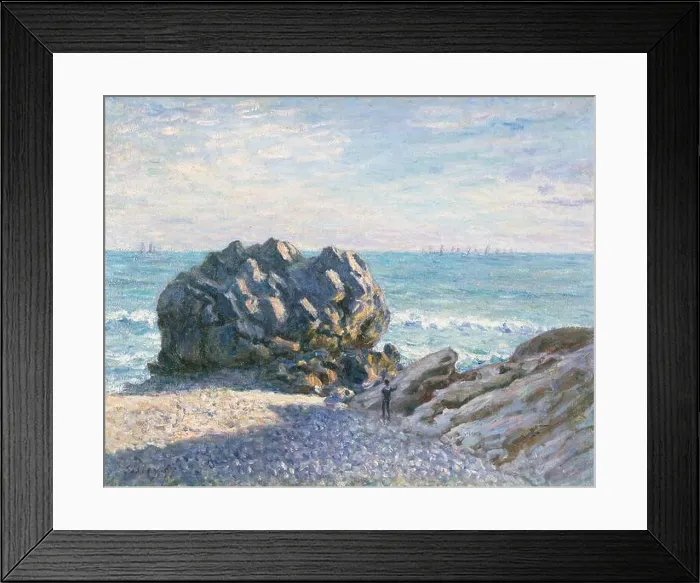 Framed Print : Storr's Rock, Lady's Cove, evening, 1897. Artist: Alfred Sisley