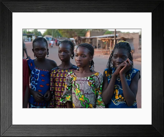 Framed Print : Teenage girls in Ouagadougou Burkina Faso Framed Print : Teenage girls in Ouagadougou Burkina Faso