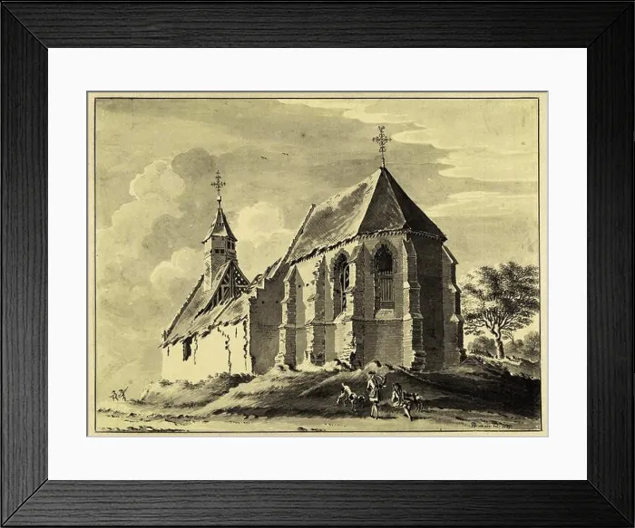 Framed Print : Chapel at Leenderstrijp. Draughtsman: Jan de Beijer Framed Print : Chapel at Leenderstrijp. Draughtsman: Jan de Beijer
