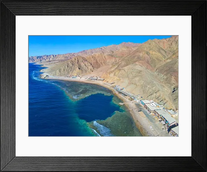 Framed Print : Egypt, Sinaï, Dahab, the Blue Hole (aerial view) Framed Print : Egypt, Sinaï, Dahab, the Blue Hole (aerial view)