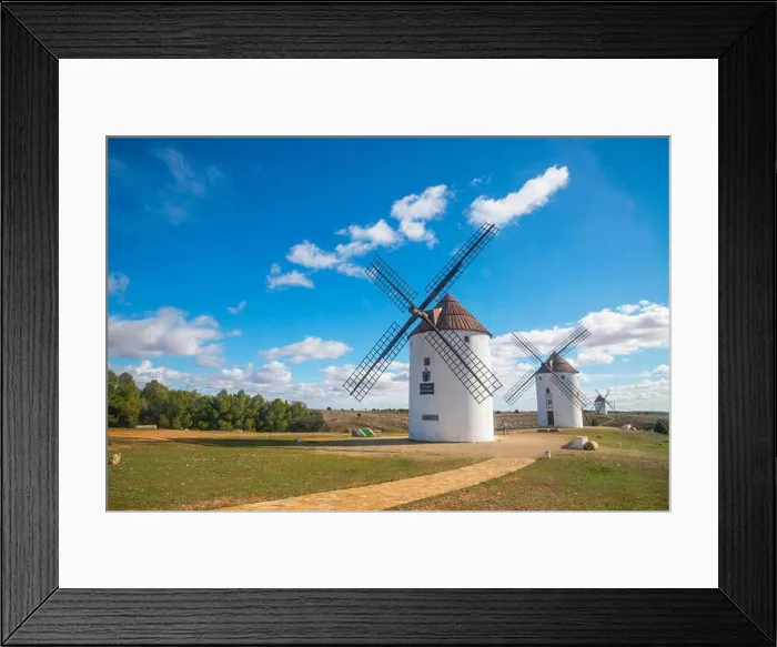Framed Print : Windmills. Mota del Cuervo, Cuenca province, Castilla La Mancha, Spain Framed Print : Windmills. Mota del Cuervo, Cuenca province, Castilla La Mancha, Spain