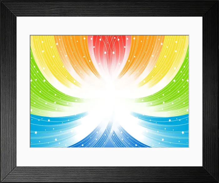 Framed Print : Vector abstract colorful background; clip-art