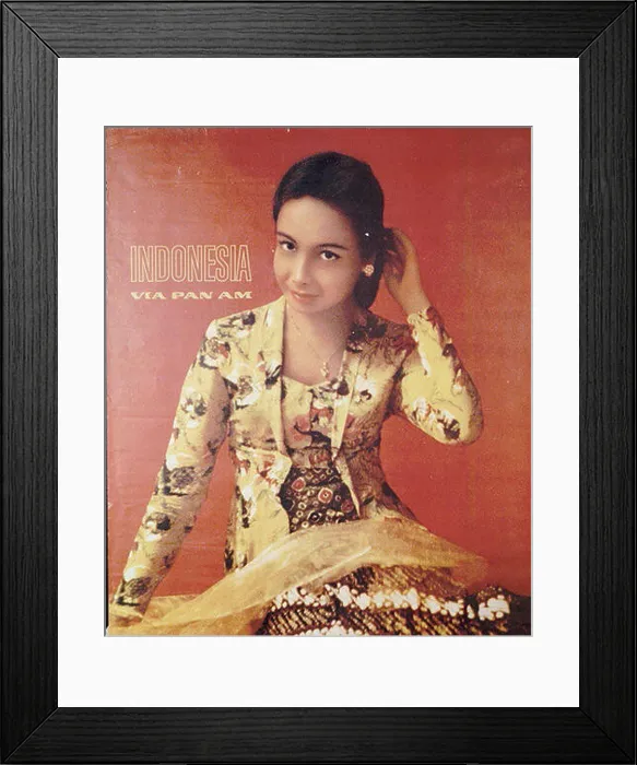 Framed Print : This vintage Pan Am poster from the San Diego Air and Space Museum promotes air travel to Indonesia Framed Print : This vintage Pan Am poster from the San Diego Air and Space Museum promotes air travel to Indonesia