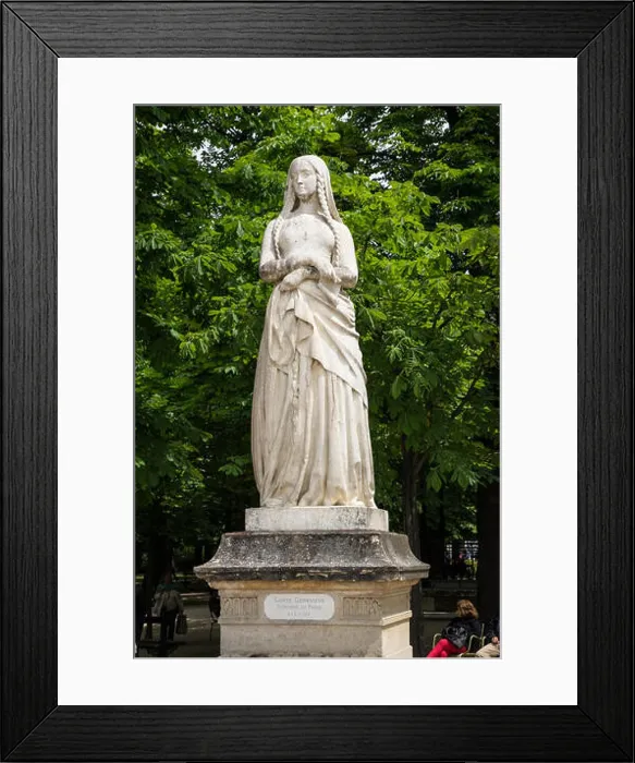 Framed Print : The patron saint of Paris Saint Genevieve [Sainte Geneviève or in Latin Sancta Genovefa] in the Luxembourg Garden