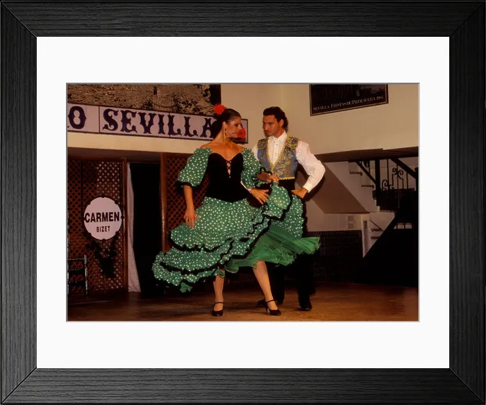 Framed Print : Flamenco dancers, El Patio Sevillano, Seville, Seville Province, Spain Framed Print : Flamenco dancers, El Patio Sevillano, Seville, Seville Province, Spain