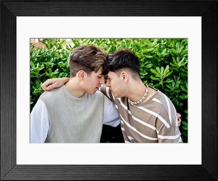 Framed Print : Moment Of Intimacy Of A Gay Couple Framed Print : Moment Of Intimacy Of A Gay Couple