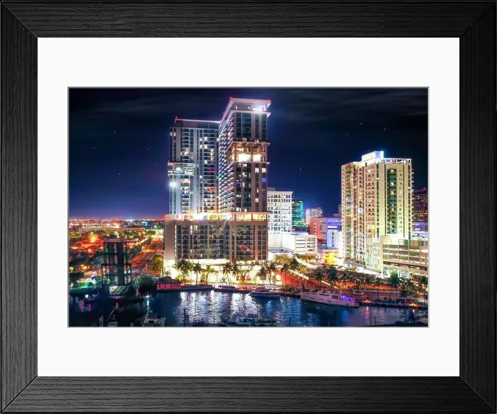 Framed Print : The X las Olas luxury rental tower in Fort Lauderdale, Florida Framed Print : The X las Olas luxury rental tower in Fort Lauderdale, Florida