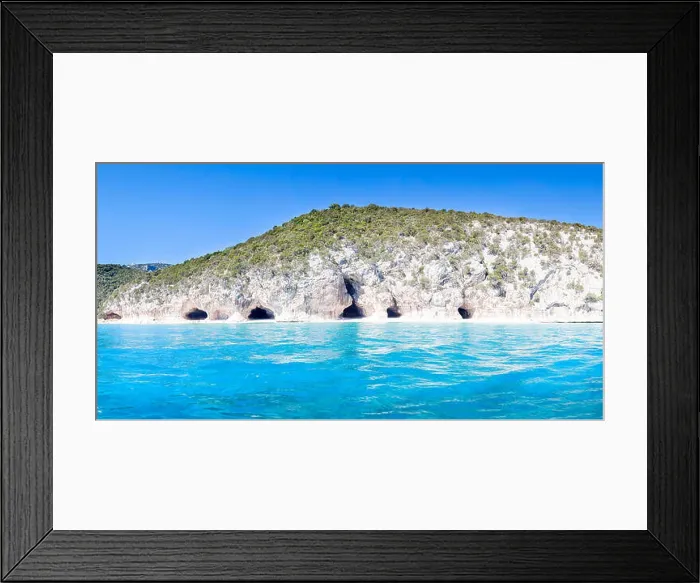 Framed Print : panorama of Cala Luna caves in the gulf of Orosei Sardinia Italy Framed Print : panorama of Cala Luna caves in the gulf of Orosei Sardinia Italy
