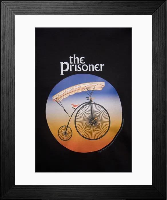 Framed Print : The Prisoner Patrick McGoohan penny farthing bicycle memorabilia. Portmeirion, near Bangor, North Wales, United Kingdom Framed Print : The Prisoner Patrick McGoohan penny farthing bicycle memorabilia. Portmeirion, near Bangor, North Wales, United Kingdom