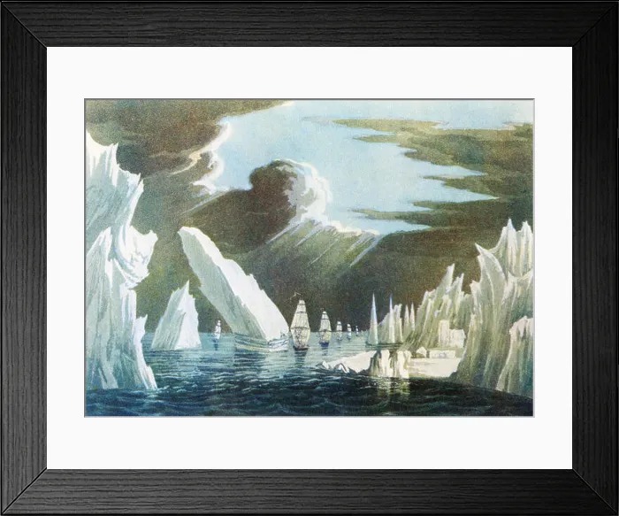 Framed Print : Passage through the ice, June 1818 Framed Print : Passage through the ice, June 1818