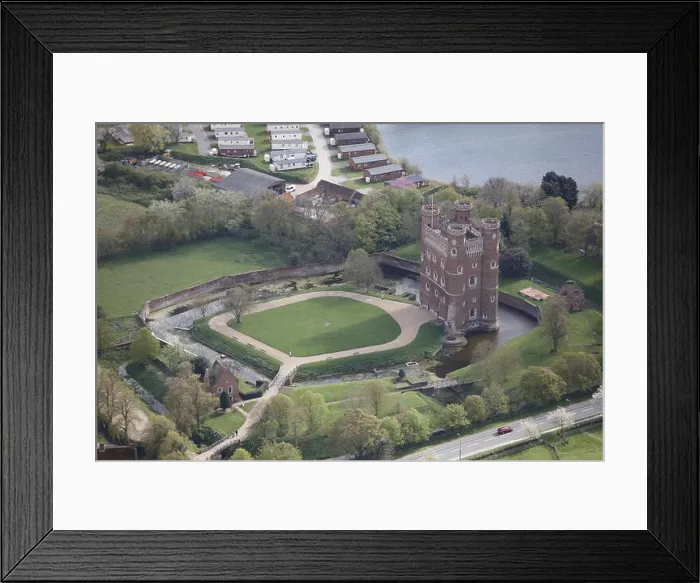 Framed Print : An aerial view of Tattershall Castle, Lincolnshire Framed Print : An aerial view of Tattershall Castle, Lincolnshire