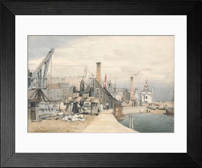 Framed Print : Ramsgate Harbour, Kent, John Monro Framed Print : Ramsgate Harbour, Kent, John Monro