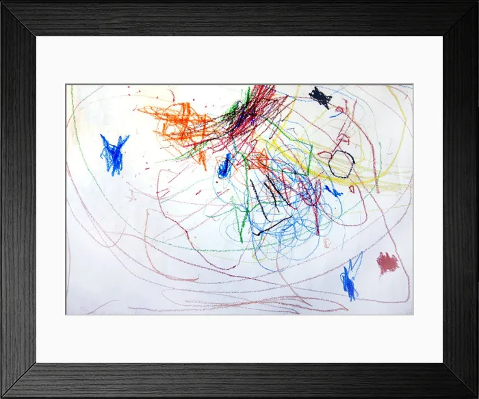 Framed Print : 3 year old's drawing Framed Print : 3 year old's drawing