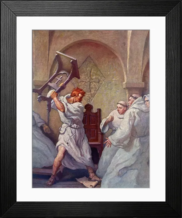 Framed Print : Renegade monk John Hordle lashes out at his fellow monks Framed Print : Renegade monk John Hordle lashes out at his fellow monks