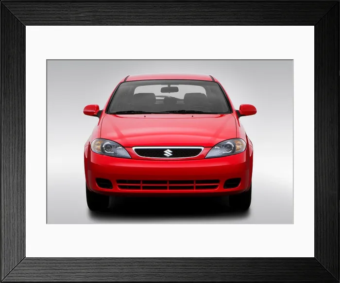 Framed Print : 2008 Suzuki Reno in Red - Low / Wide Front Framed Print : 2008 Suzuki Reno in Red - Low / Wide Front