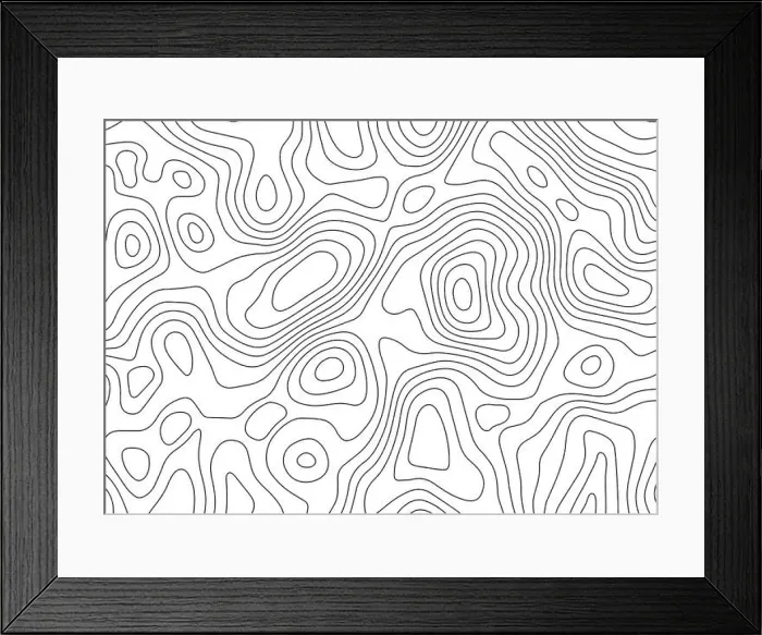 Framed Print : Topographic map backdrop. Conditional geography scheme and the terrain path. Contour line abstract background Framed Print : Topographic map backdrop. Conditional geography scheme and the terrain path. Contour line abstract background