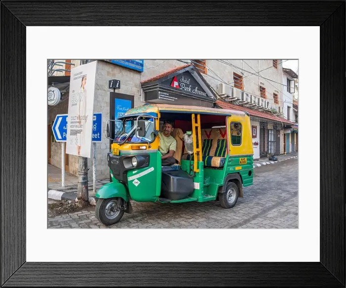 Framed Print : Auto-rickshaw driver, Fort Kochi, Cochin, Kerala, India Framed Print : Auto-rickshaw driver, Fort Kochi, Cochin, Kerala, India