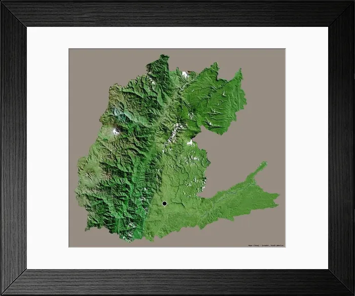 Framed Print : Shape of Napo, province of Ecuador Framed Print : Shape of Napo, province of Ecuador